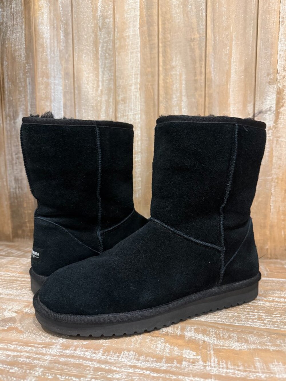KOOLABURRA by UGG Classic Burra Short Boot Women's 10 Black Suede Outdoor Casual